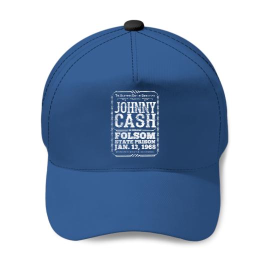 Cash at Folsom Prison, distressed - Johnny Cash - Baseball Caps