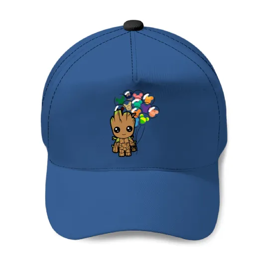 Disney BABY GROOT Baseball Cap, Disney Groot With Mickey Balloon Baseball Cap Baseball Caps