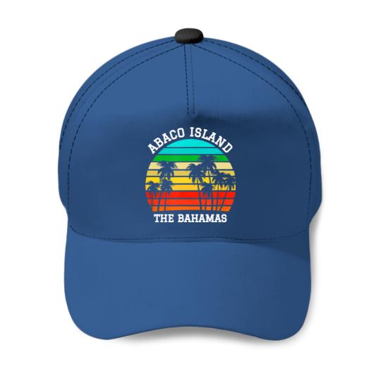 Abaco Island The Bahamas Baseball Caps Retro Sunset Palm Trees Baseball Caps