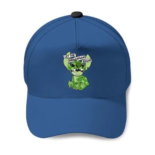 Cute Stitch St. Patrick's Day Stitch Shenanigans Irish Shamrock Baseball Caps, Disney Happy Patrick's Day 2023