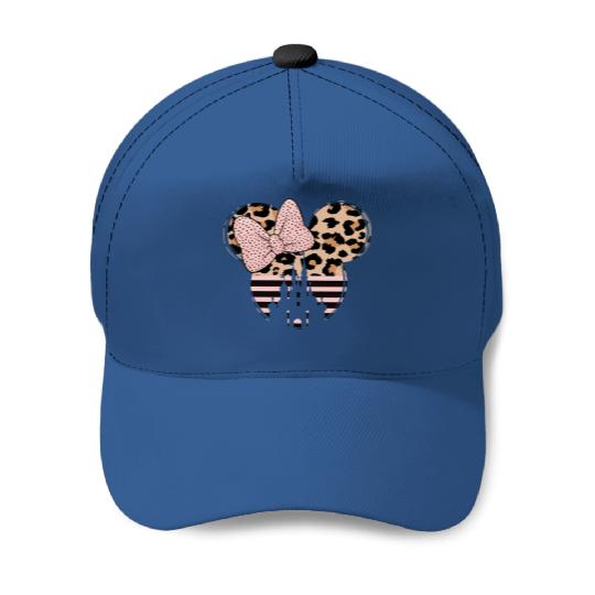 Minnie castle Baseball Caps,Disneyworld Baseball Caps, Minnie Ear Baseball Caps,Leopard cheetah print