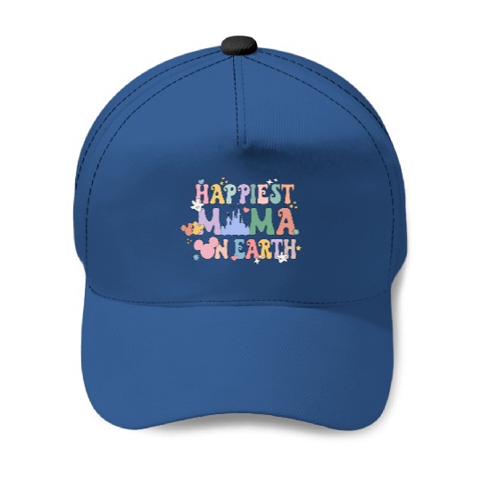 Happiest Mama on Earth Disneyland Baseball Caps, Mickey Mouse Baseball Caps, Disney Baseball Caps, Disneyland Baseball Caps
