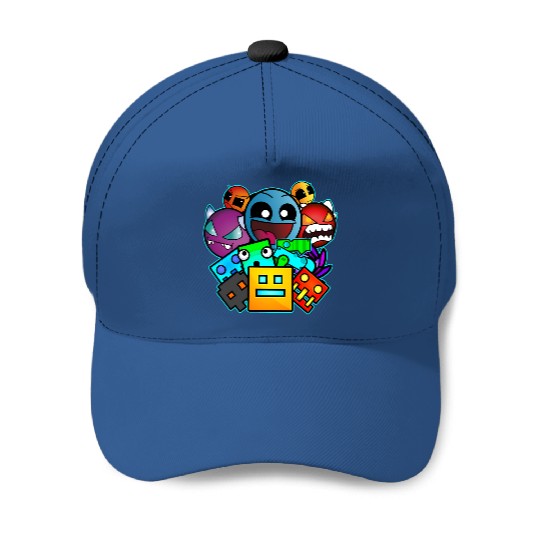 geometry dash old school gaming Baseball Caps