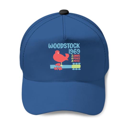 Woodstock Baseball Caps - 60's, Festival,3 Days of Peace & Music 1969 Baseball Caps