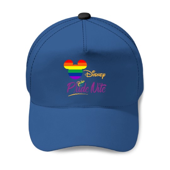 Mickey Mouse Lgbt Flag Rainbow Baseball Caps, Disneyland After Dark Pride Nite, Mickey Pride Rainbow Baseball Caps