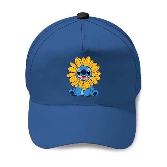 Disney Stitch Sunflower Baseball Caps, Disney Stitch Baseball Caps, Family Vacation Baseball Caps, Sunflower, Disney Trip Baseball Caps