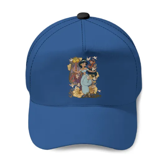 Vintage Princess Jasmine Alladin Baseball Caps,Disney Character Baseball Caps