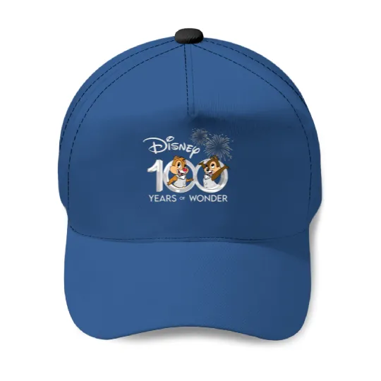 Disney 100 Years of Wonder Baseball Caps, 100th Anniversary Baseball Caps, Chip and Dale Baseball Caps