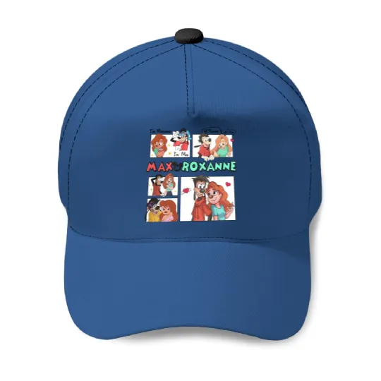 Disney A Goofy Movie Couples Baseball Caps, Max And Roxanne Baseball Caps