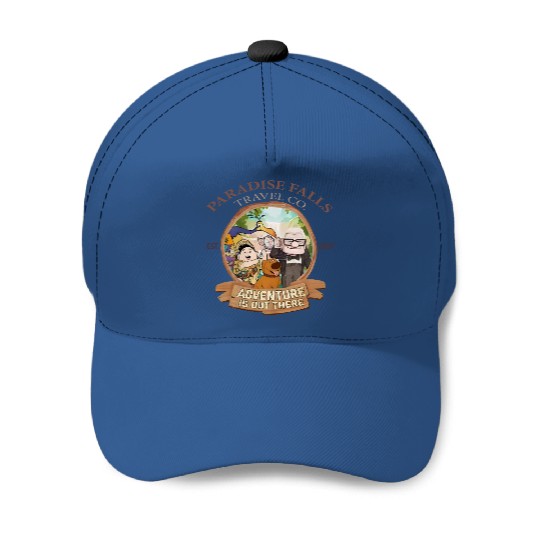 Disney Up Paradise Falls Est 2009 Travel Co. Baseball Caps, Adventure is out there Disney Up Baseball Caps