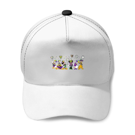 Disney Mardi Gras Baseball Caps, Mickey And Friends