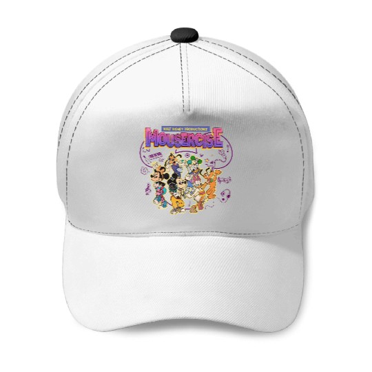 Mickey and Friends Baseball Caps, Vintage Disney Mousercise 90s Promotional Baseball Caps
