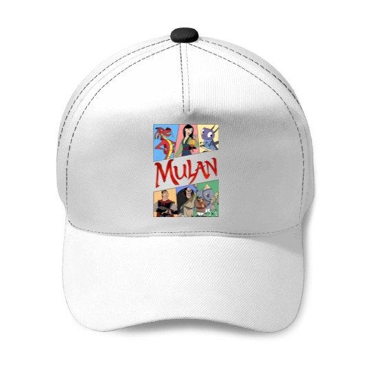 Retro 90s Vintage Disney Mulan Baseball Caps , Cri-Kee ,Shan Yu ,Mushu ,Li Shang