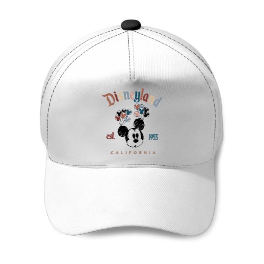 Disneyland Baseball Caps, Retro Mickey Est 1955 Baseball Caps, Disneyland Baseball Caps, 2022 Family Vacation Baseball Caps