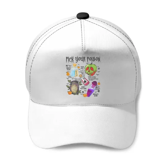 Vintage Pick Your Poison Disney Halloween Baseball Caps