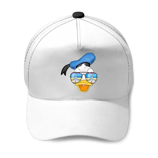 Donald Duck Castle Sunglasses Baseball Caps, Disney Donald Duck Baseball Caps