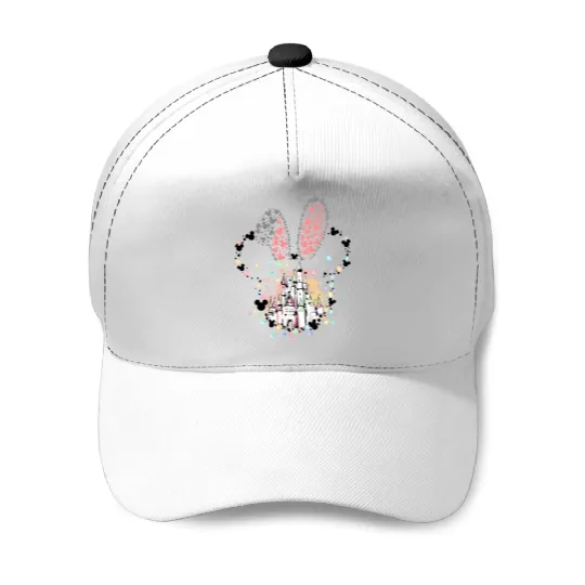 Watercolor Disney Castle Happy Easter 2024 Baseball Caps, Disney World Disneyland