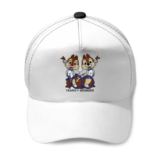 Disney 100 Years of Wonder, 100 year Anniversary, Chip n Dale Baseball Caps