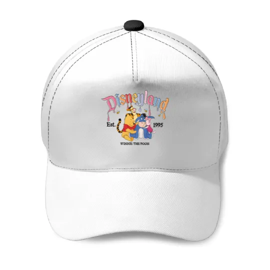 Disneyland Winnie the Pooh 1995 Baseball Caps, Disneyland Baseball Caps