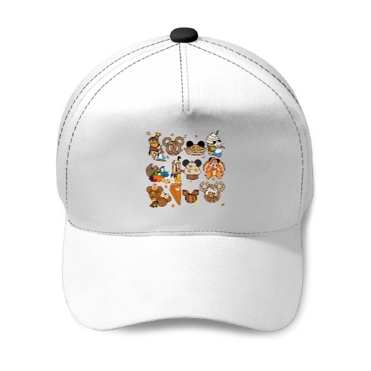 Disney Thanksgiving Baseball Caps, Disney Fall Vibes Baseball Caps, Mickey Mouse Pumpkin Drink Baseball Caps