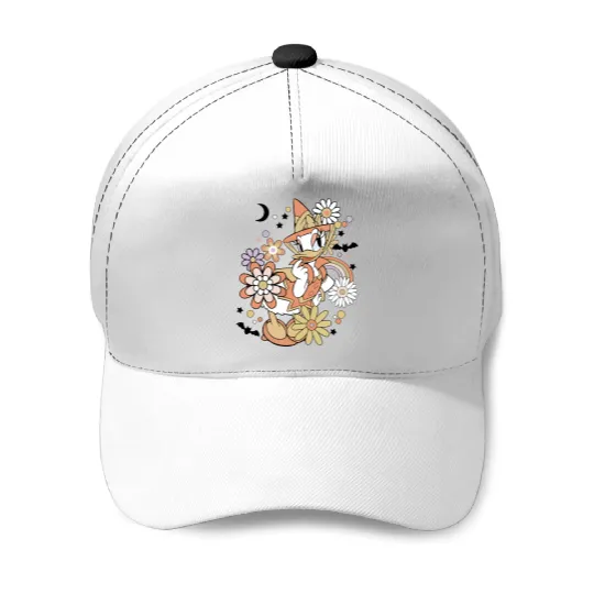 Daisy Duck Floral Halloween Baseball Caps, Vintage Disney Halloween Baseball Caps