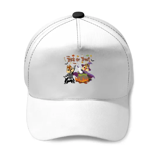 chip and dale Baseball Caps, chip and dale halloween, disney chip and dale halloween Baseball Caps, chip and dale, halloween Baseball Caps, , 121644