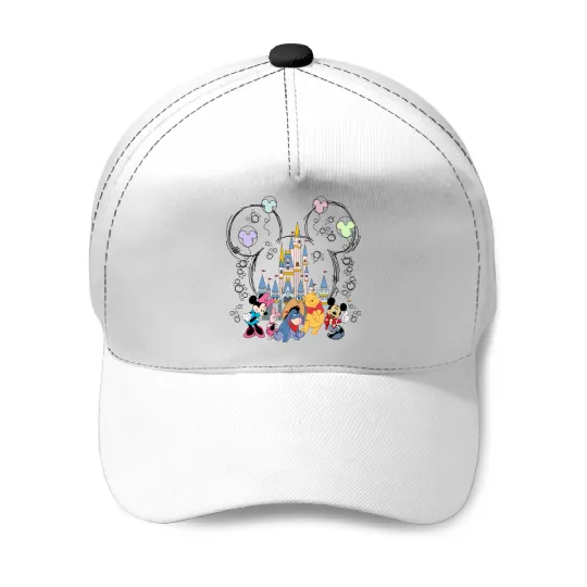 Retro Disney Magic Kingdom Baseball Caps, Disney Friends Baseball Caps