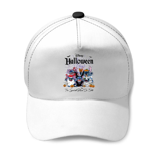 Disney Stitch Halloween Baseball Caps, Stitch Halloween Pumpkin Baseball Caps, Stitch Horror Halloween Baseball Caps, Disney Castle Halloween Baseball Caps