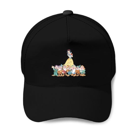 Disney Snow White Princess Watercolor Baseball Caps, Snow White Seven Dwarfs Baseball Caps