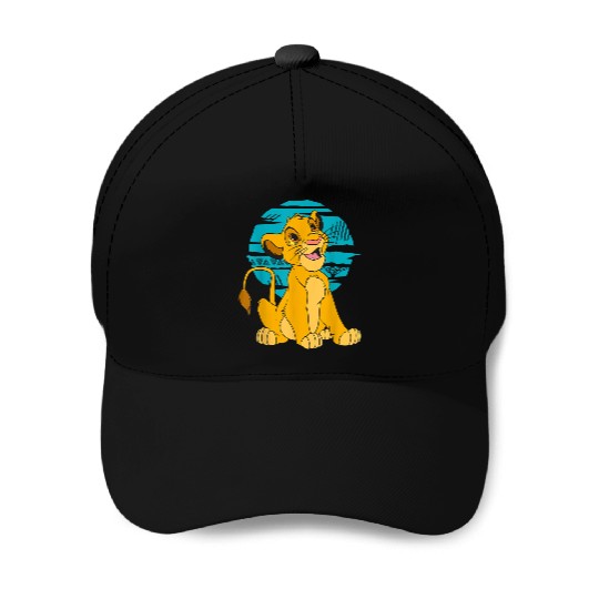 Disney The Lion King Young Simba Happy Blue Retro Baseball Caps