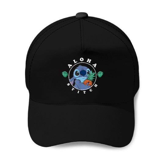 Disney Lilo Stitch Aloha Cute Stitch Tropical Chest Shot Baseball Caps
