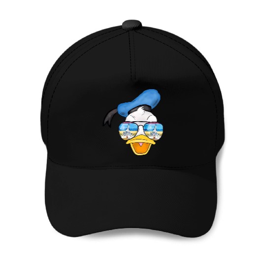 Donald Duck Castle Sunglasses Baseball Caps, Disney Donald Duck Baseball Caps