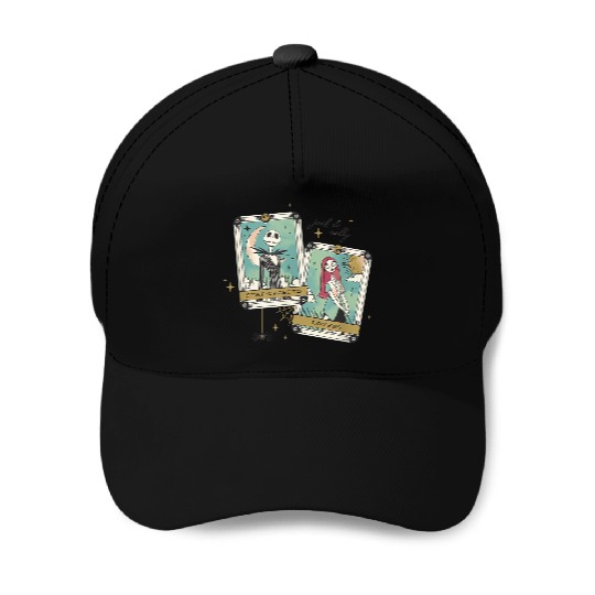 disneys The Nightmare Before Christmas Jack And Sally Tarot Baseball Caps