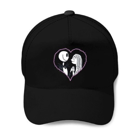 disneys The Nightmare Before Christmas Jack Sally Heart Baseball Caps