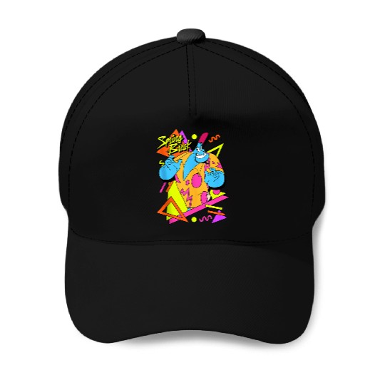 disneys Aladdin Genie Spring Break 90's Style Portrait Baseball Caps