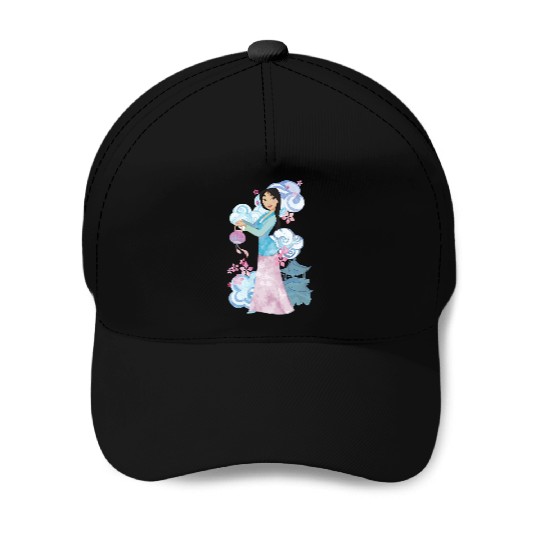 Disney Mulan Watercolor Portrait Baseball Caps