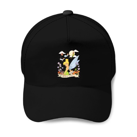 Disney Peter Pan Tinker Bell Never Land Flowers and Flight Baseball Caps