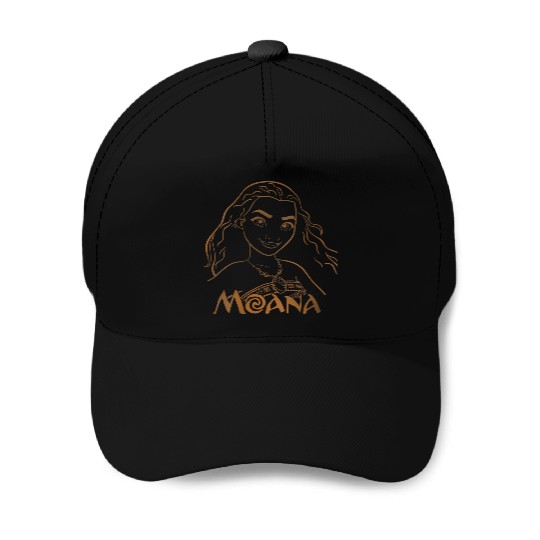 Disney Princess Celebration Minimalist Lines Moana Baseball Caps