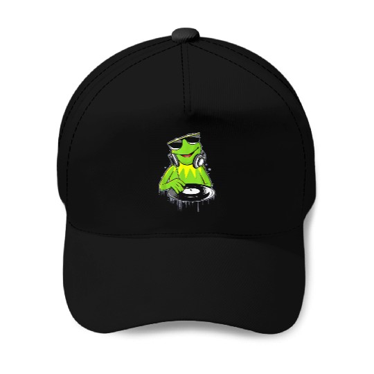Disney The Muppets Kermit  DJ Distressed Logo Baseball Caps