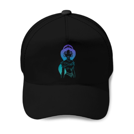 Disneyss Aladdin Princess Jasmine Gradient Sketch Baseball Caps