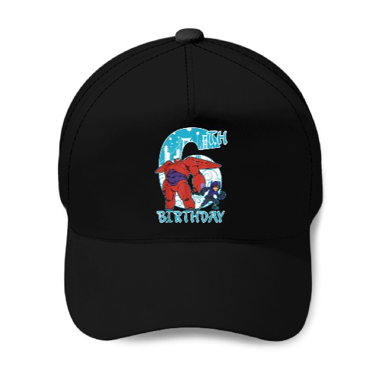 Disneyss Big Hero 6 Baymax Hiro 6th Birthday Graphic Baseball Caps