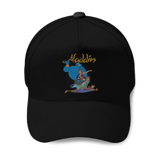 Disney Aladdin Vintages Group Shot Logo Baseball Caps