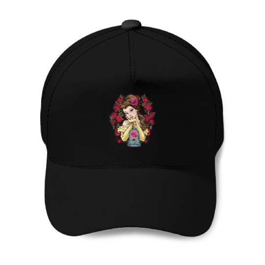 Disney Beauty And The Beast Belle Roses Graphic Baseball Caps