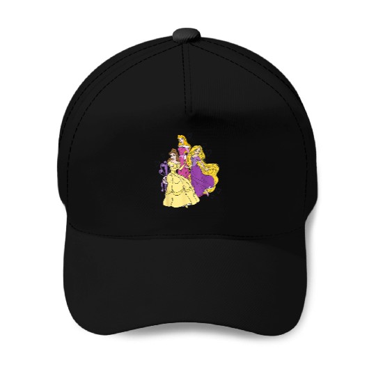 Disney Princess Belle Aurora and Rapunzel Hearts Baseball Caps