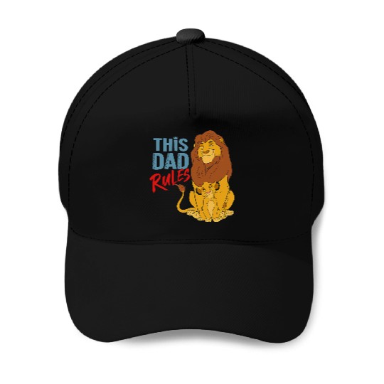 Disney The Lion King Simba and Mufasa This Dad Rules Baseball Caps
