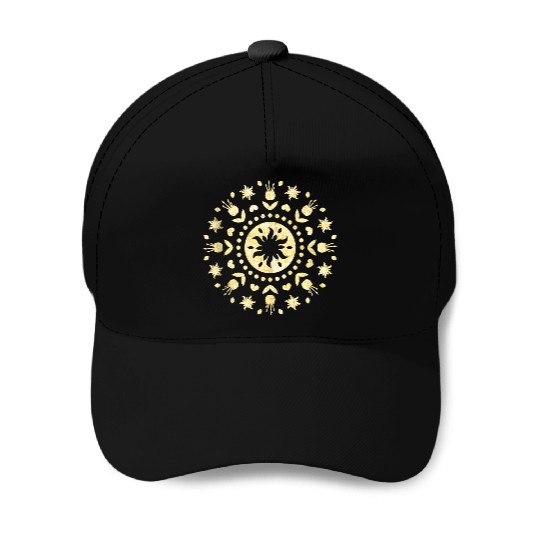 Disneyss Tangled Rapunzel Sun Mandala Baseball Caps