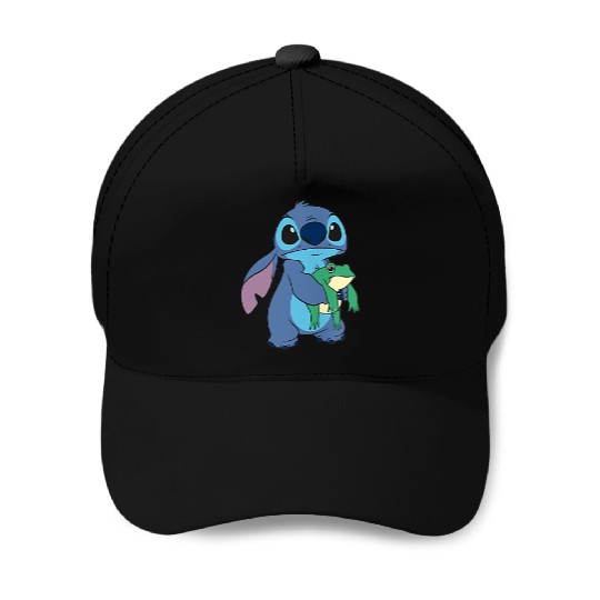 Disney Lilo Stitch Cute Stitch Frog Small Pocket Logo Baseball Caps