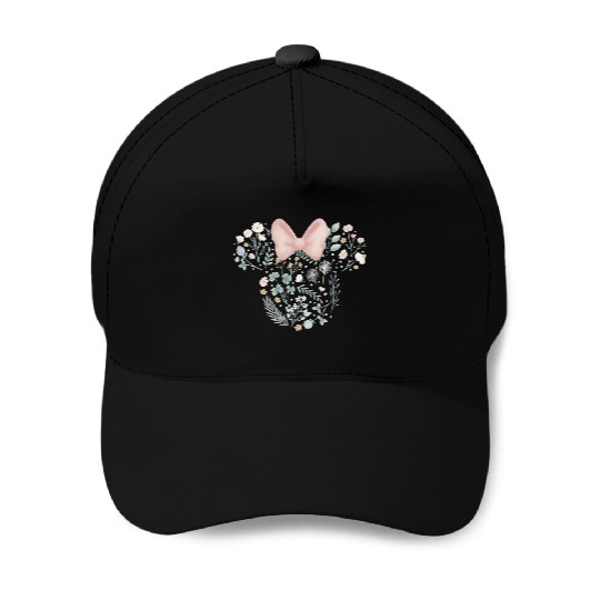Disney Minnie Mouse Icon Spring Flowers Long Sleeve Baseball Caps