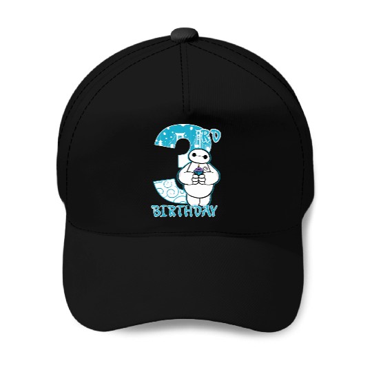 Disney Big Hero 6 Baymax 3rd Birthday Cupcake Portrait Baseball Caps
