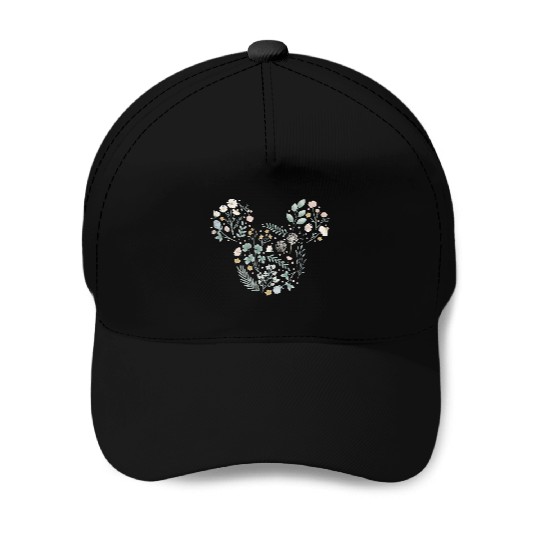 Disney Mickey Mouse Icon Spring Flowers Baseball Caps